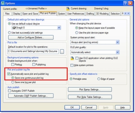 Plot Publish Tab